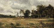 Walter Moras Markische Landschaftsdarstellung mit einer Lichtung am Laubwald. oil painting